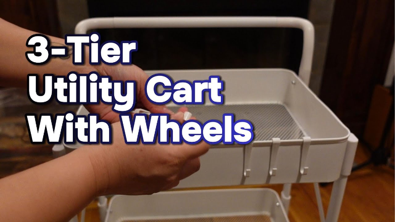 Available on Amazon: Amatic Brand 3-Tier Foldable Utility Cart with Wheels