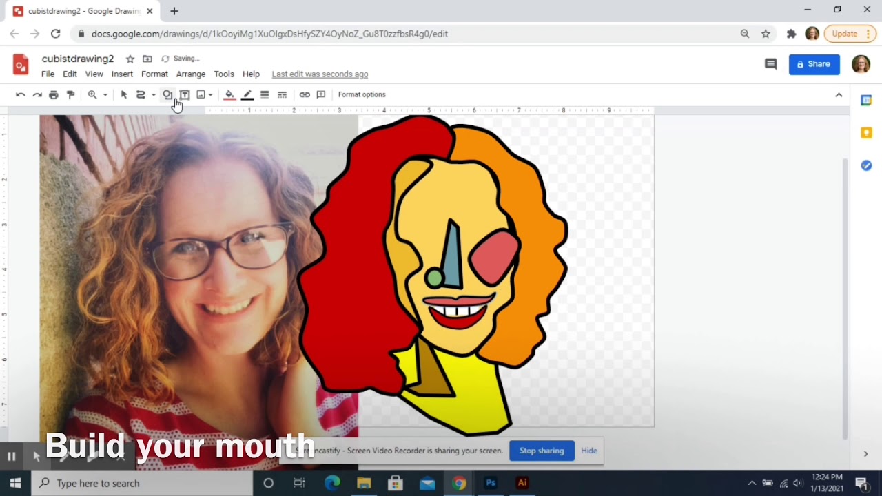 Google Draw Cubist Self Portrait