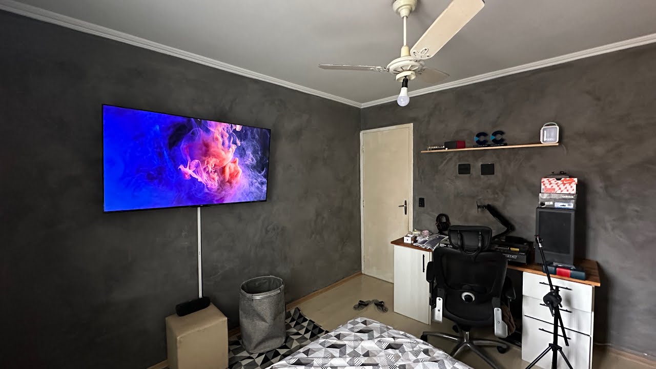 Comecei a fazer UPGRADES NO MEU QUARTO  - COLOQUEI UMA TV 4K 55'' TCL P635