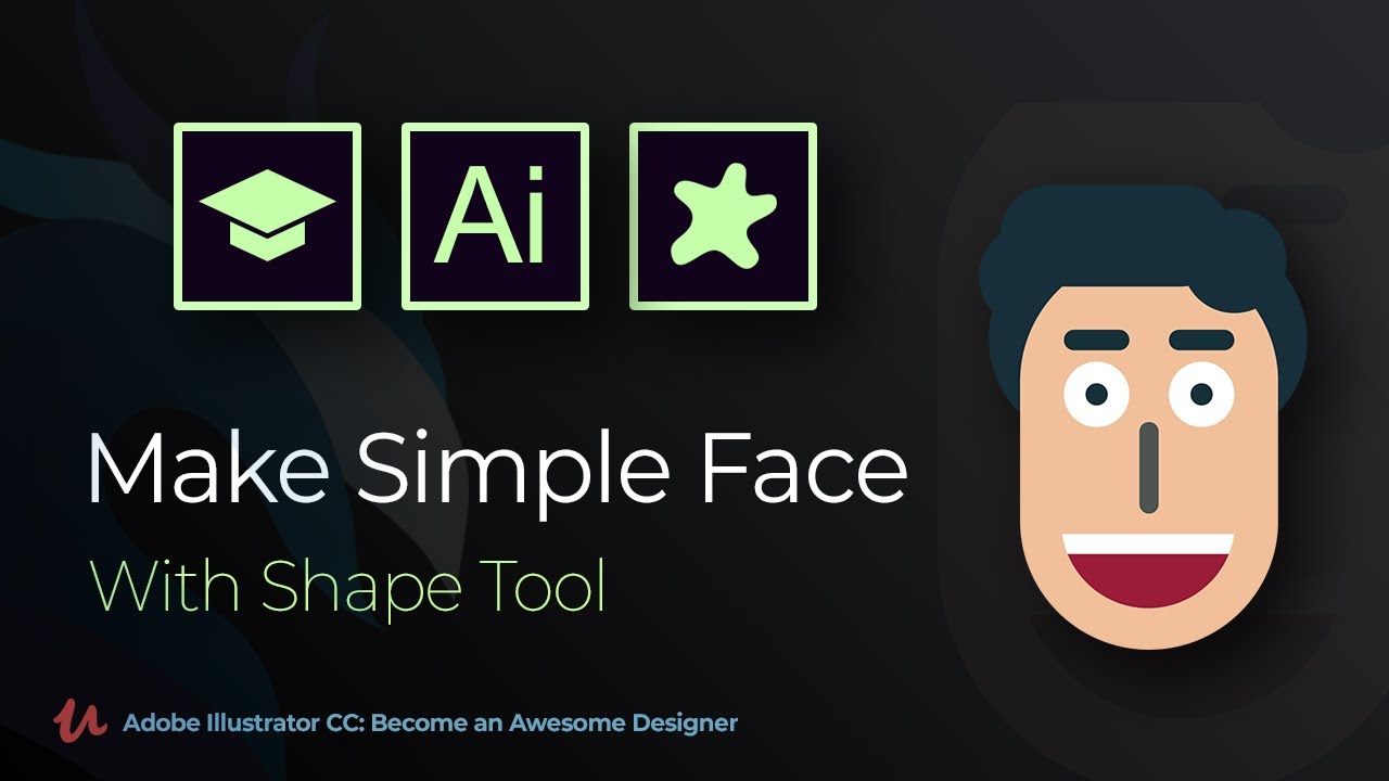 How to design in Adobe Illustrator CC | Creating Face Simply!