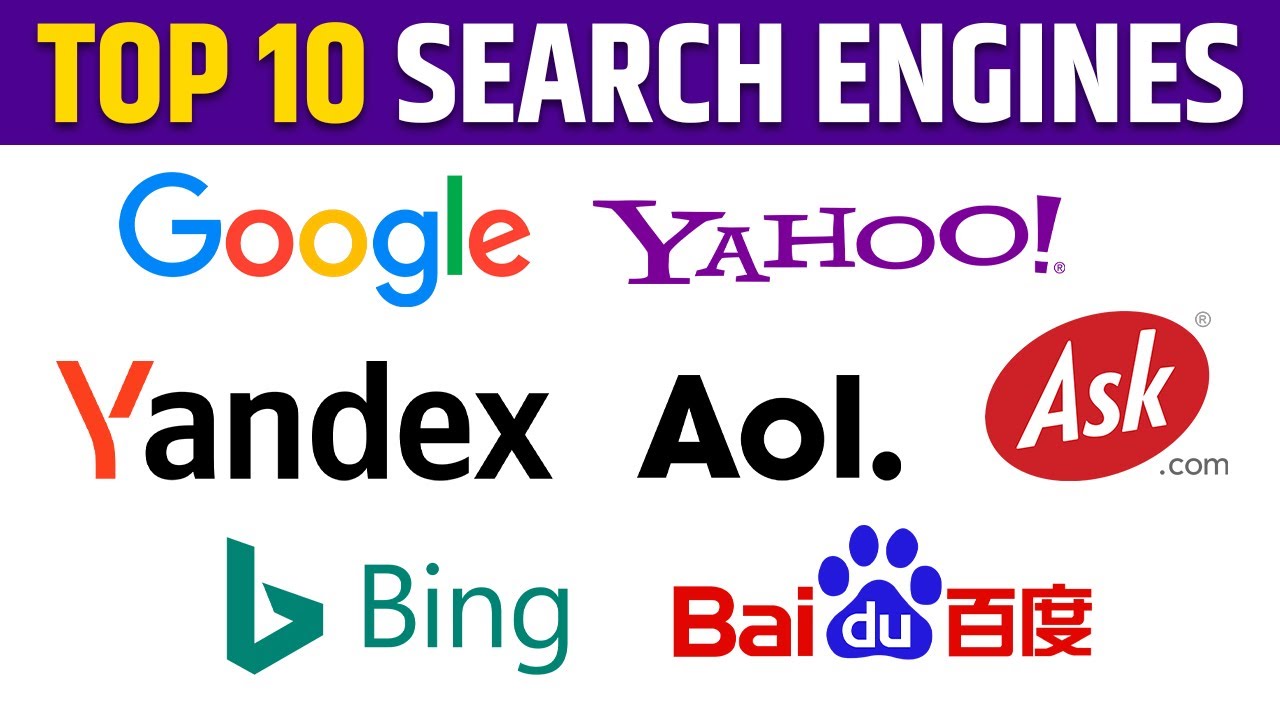 Top 10 Search Engines: Google, Yahoo, Bing, Duckduckgo, Baidu & More