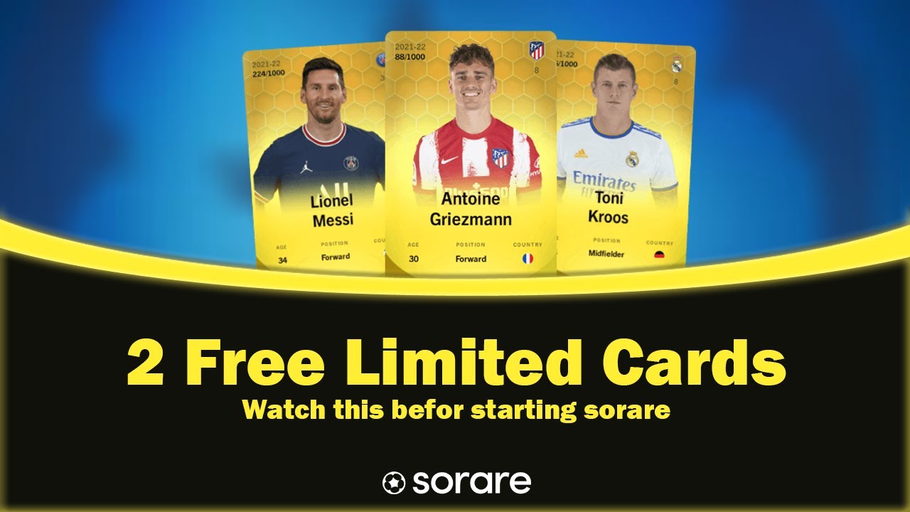 How to get 2 free limited cards on Sorare!!!