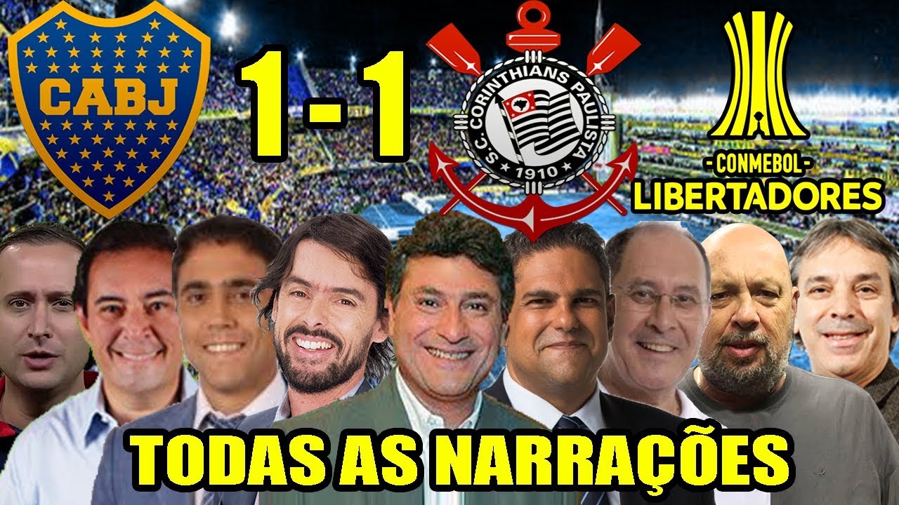 Todas as narrações - Boca Juniors 1 x 1 Corinthians / Libertadores 2012