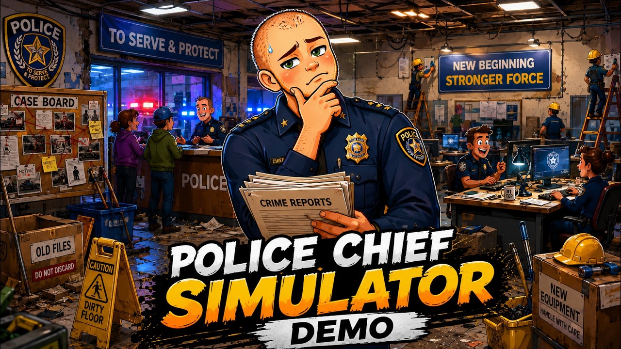 Police Chief Simulator Demo Gameplay - Rebuilding the Police Station