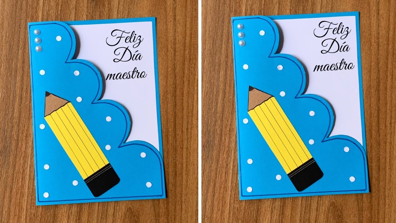 Cómo Hacer una Tarjeta para el Día del Maestro 💌 | Manualidad Bonita y Fácil para Profesores