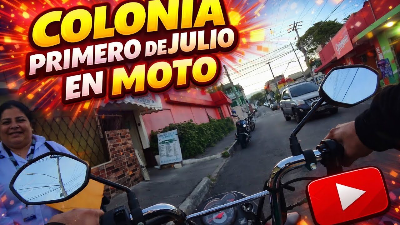 Colonia primero de Julio en moto
