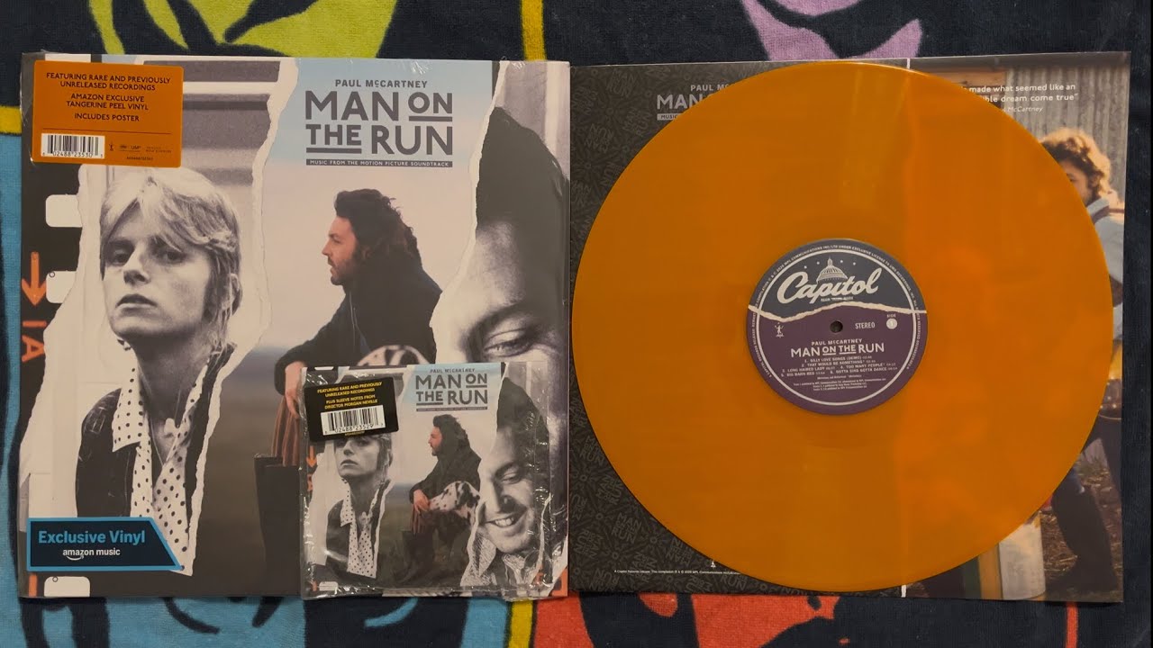 Paul McCartney Man On The Run: Music From The Motion Picture Soundtrack Amazon Orange Vinyl & CD