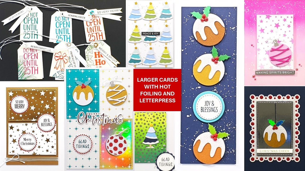 Spellbinders Lisa Horton Essential Holiday Collection - Larger Card sizes with Custom Size Envelopes