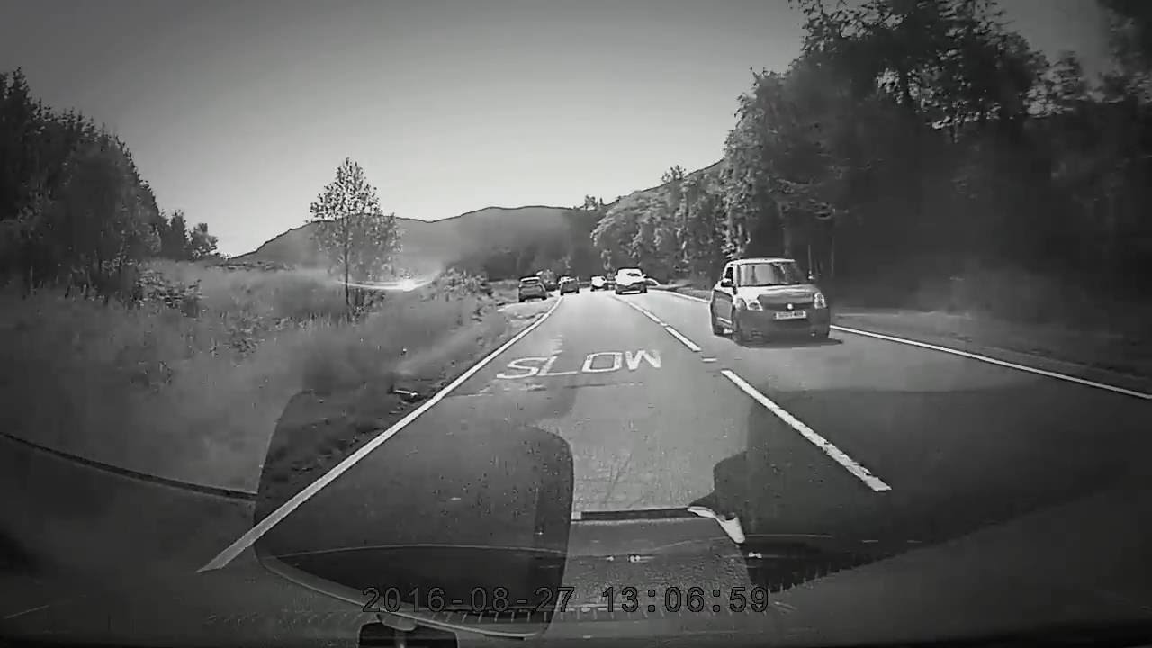 Dashcam Scotland highlands & a dipstick caught speeding