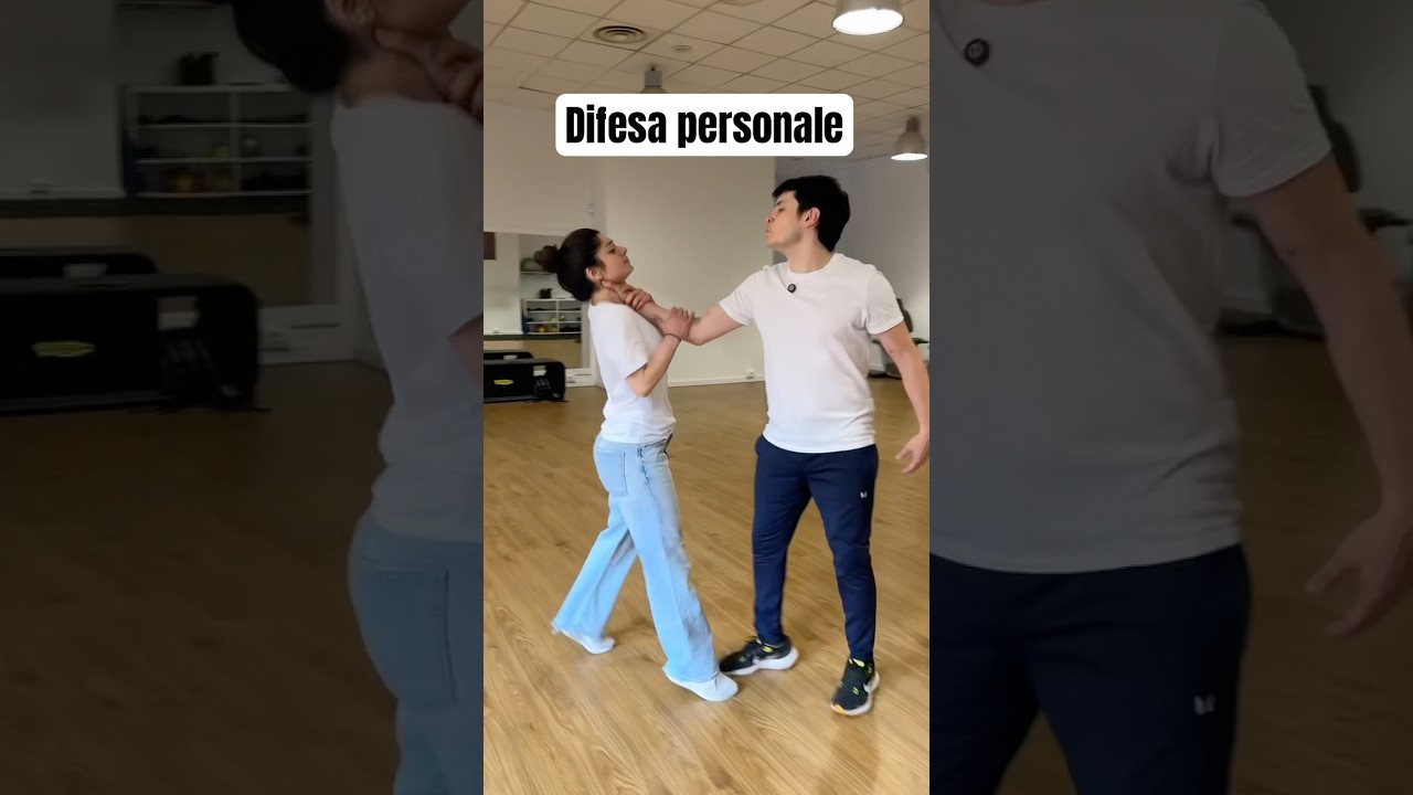 Difesa da presa al collo con una mano #difesapersonale