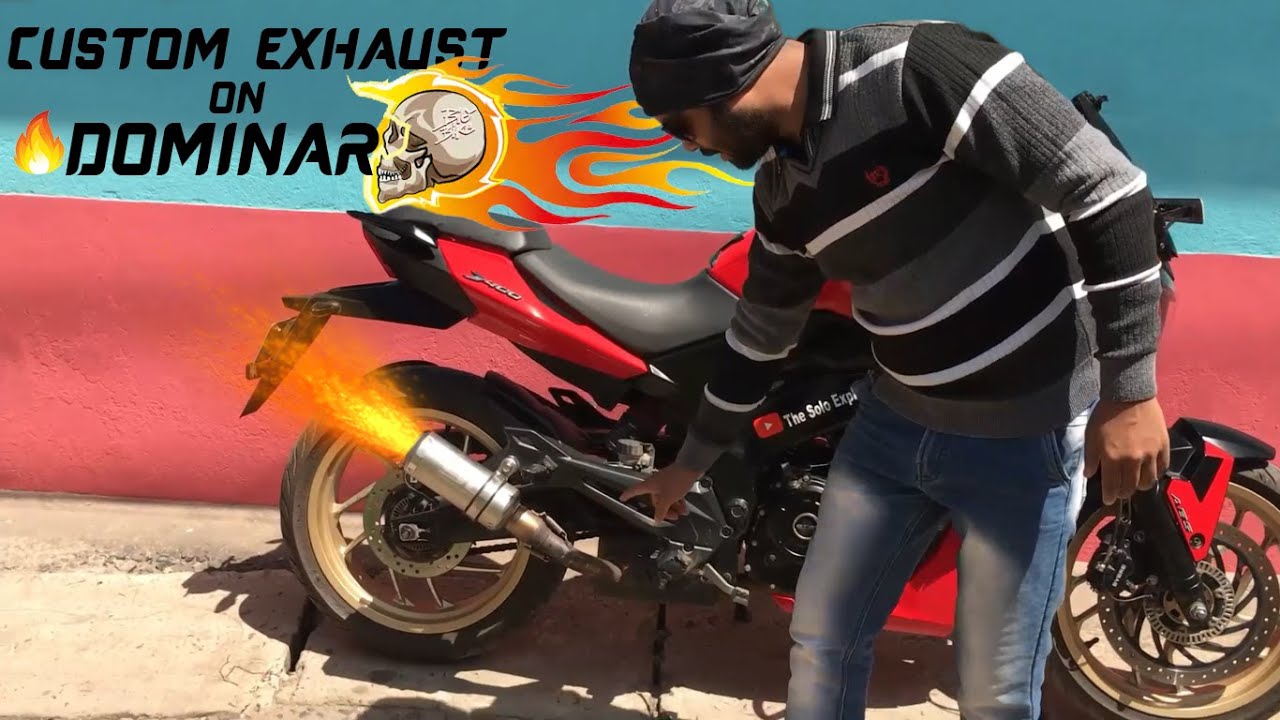 Custom Exhaust on Dominar 400 | The Solo Explorer