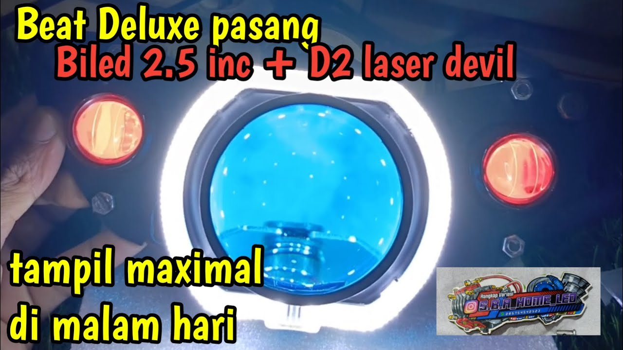 cara pasang biled 2.5 inc+D2 laser Honda matic beat deluxe
