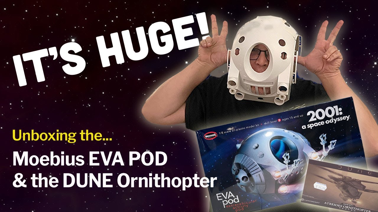 First video... Unboxing the Moebius 2001, EVA Space Pod and the Meng Dune Atreides Ornithopter