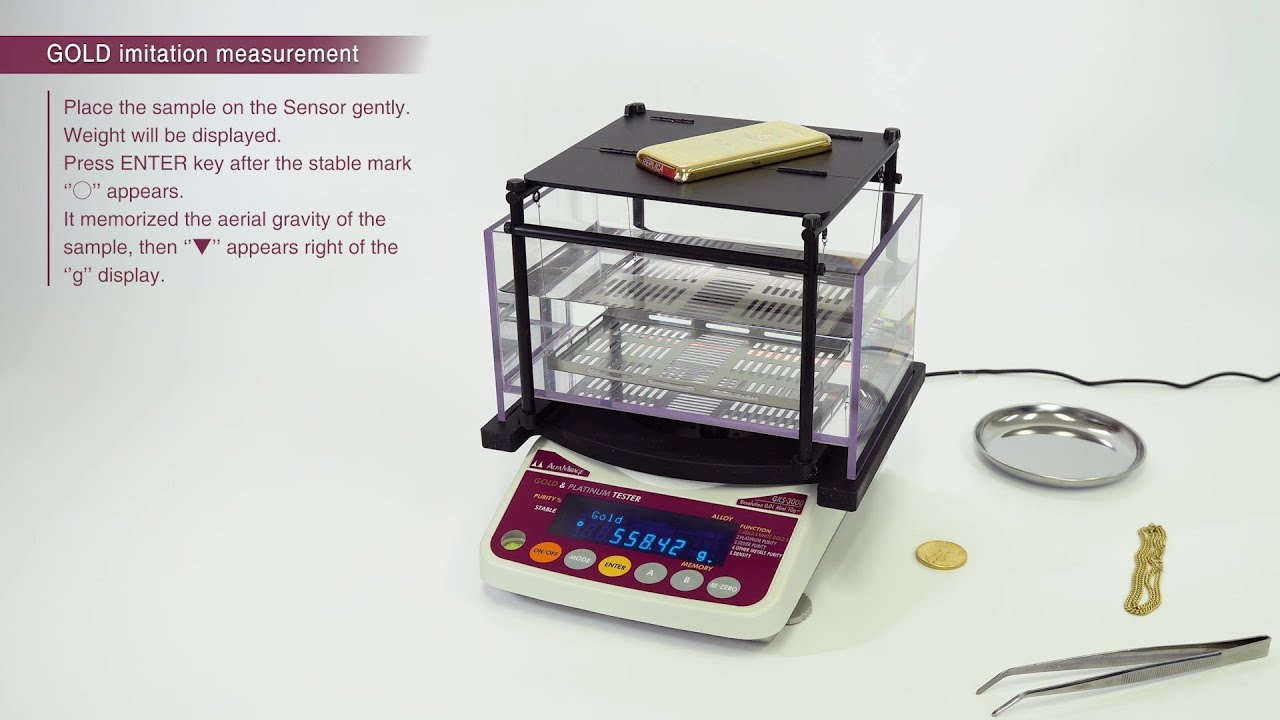 Gold Tester GKS-3000, Up to 3KG, Density principle, Ingot, Bar, Biscuit, Gold dust, Coin, jewelry