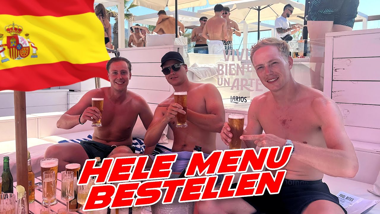 Hele MENU Bestellen BEACH CLUB ( Spanje Editie ) #vlog193