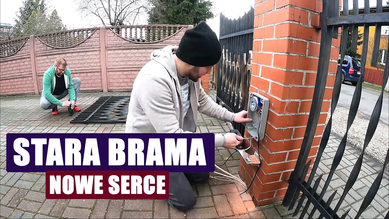 Montaż siłowników do bramy dwuskrzydłowej u rodziców. Elektrobim etm-02
