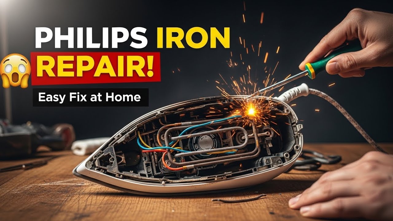 Philips Iron Full Restoration | Dirty Iron Repair & New Wire Installation