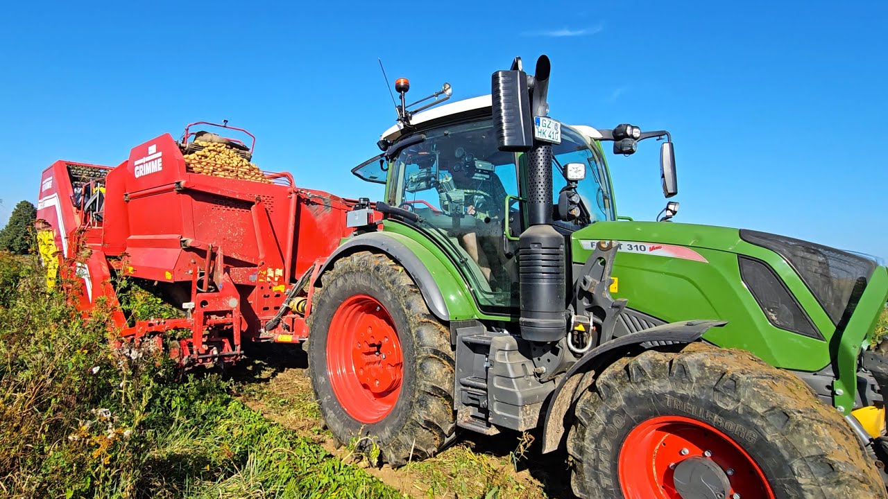 Pommes-Frites Kartoffelernte 2024 mit Fendt 310 Vario & GRIMME SE 85-55  Technikin in Bayern!