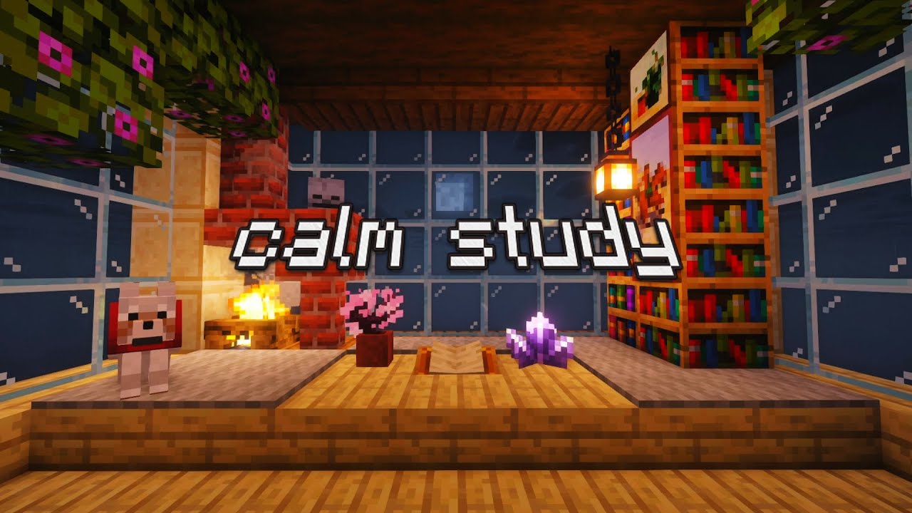 Minecraft Lofi Music & Rain🍊 | Relax, Study, Sleep (1 Hour)