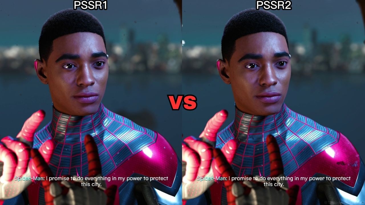 Miles Morales: PSSR1 vs PSSR2 on PS5 Pro