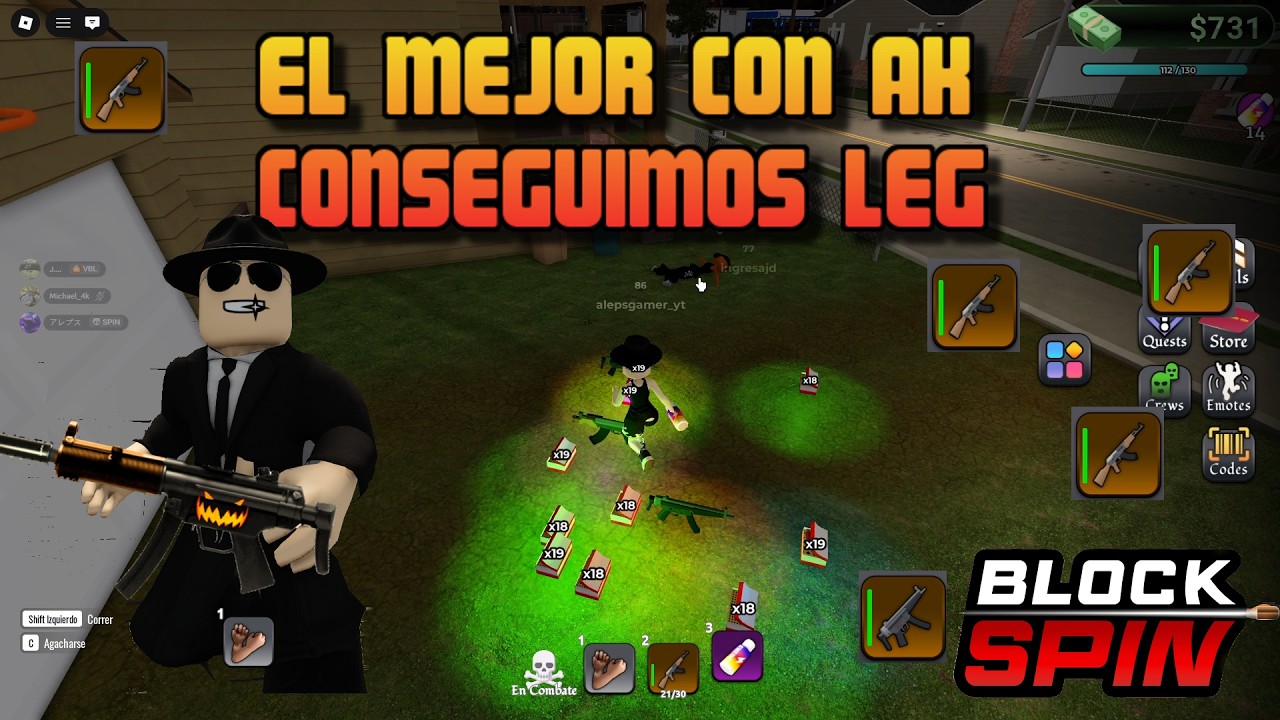 💥BLOCK SPIN💥🔥EL MEJOR CON AK, CONSEGUI 2 MP5 Y REMIS🔥