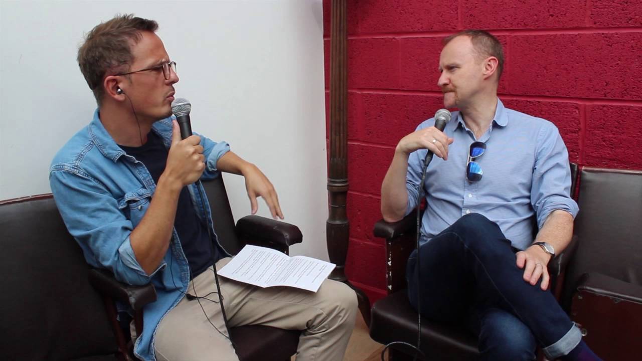 Dan Clark with Sherlock's Mark Gatiss