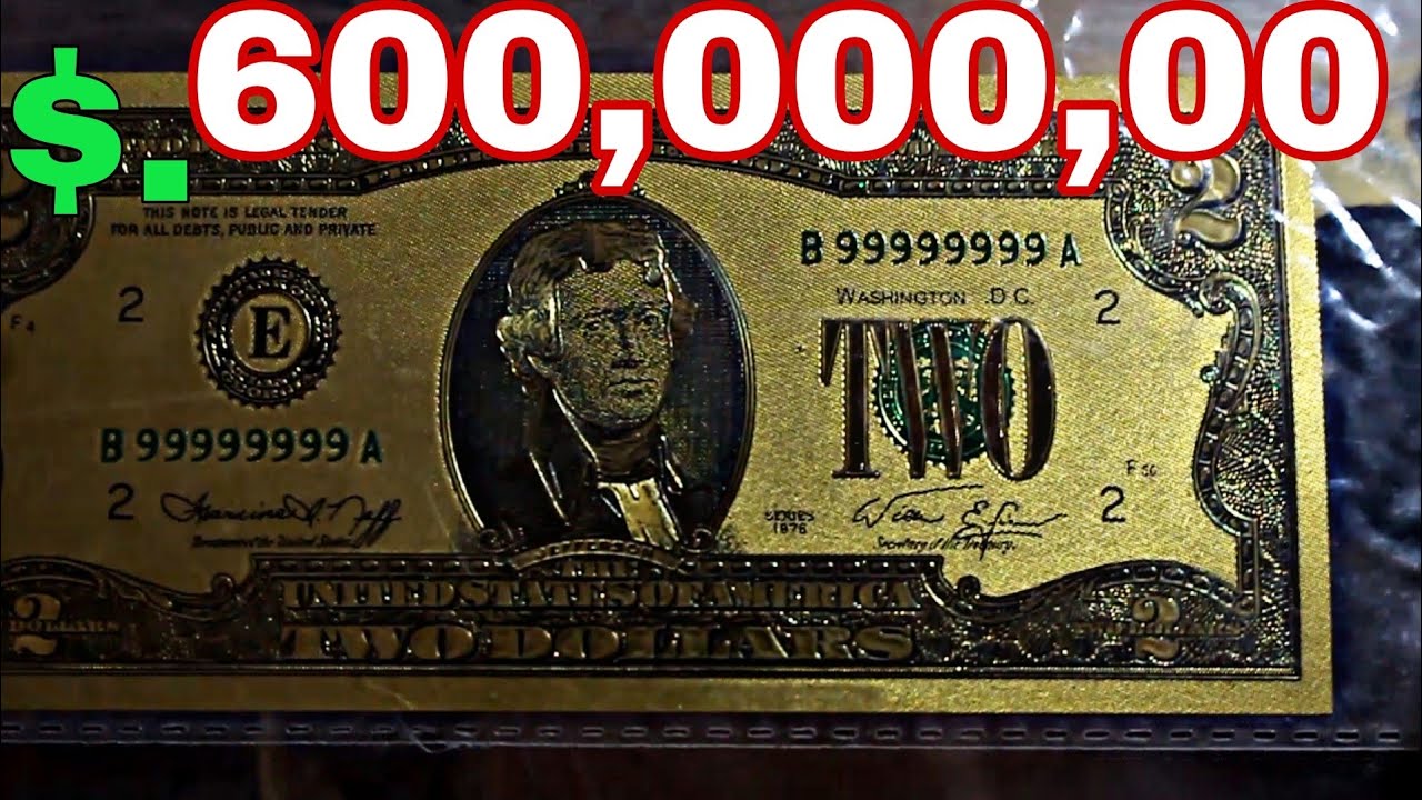 Don't Spend 24k Gold plated 2 Dollar Bills worth Big money!