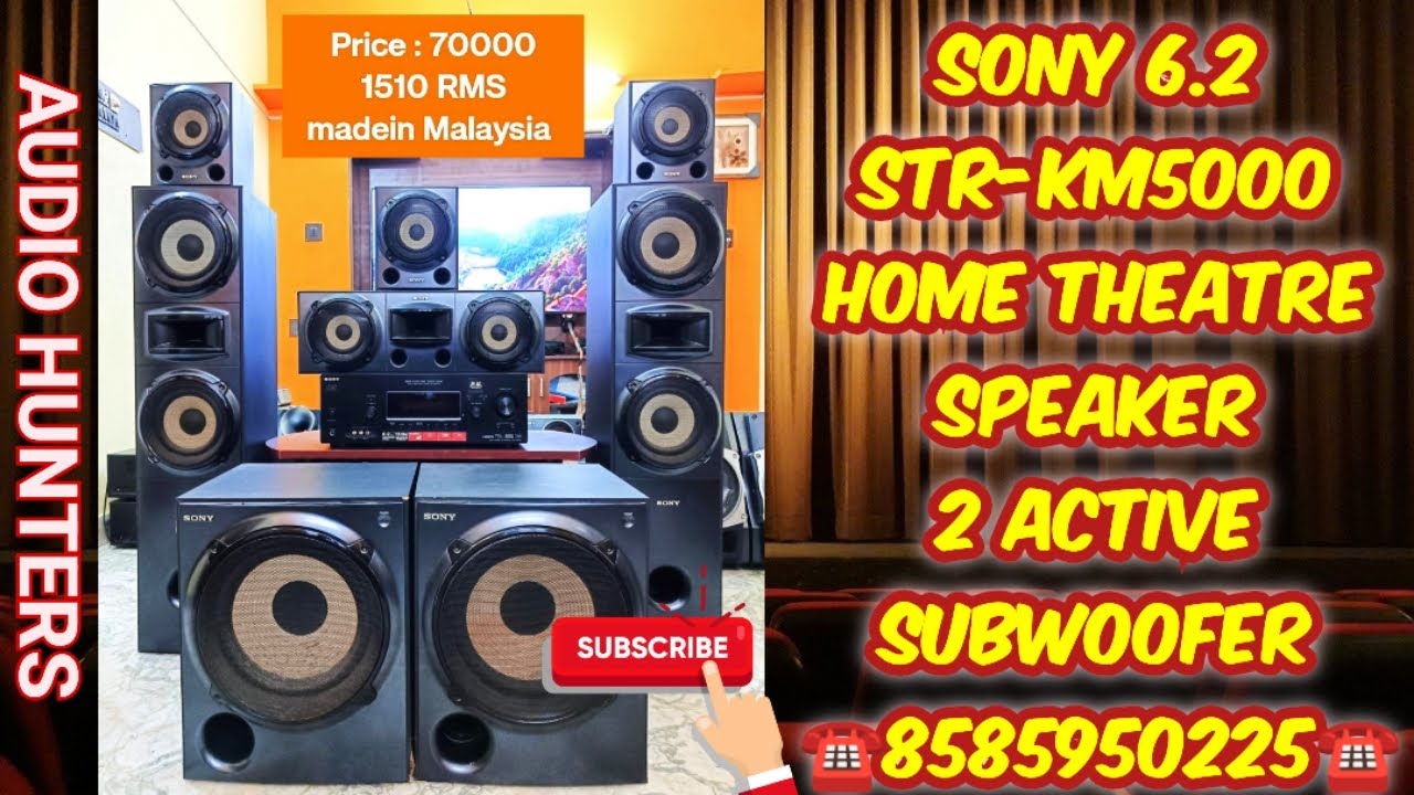 😱😱 LEGEND SONY STR-KM5000 POWERFUL 6.2 HOME THEATRE SPEAKER #viral #music #speaker #love #shorts