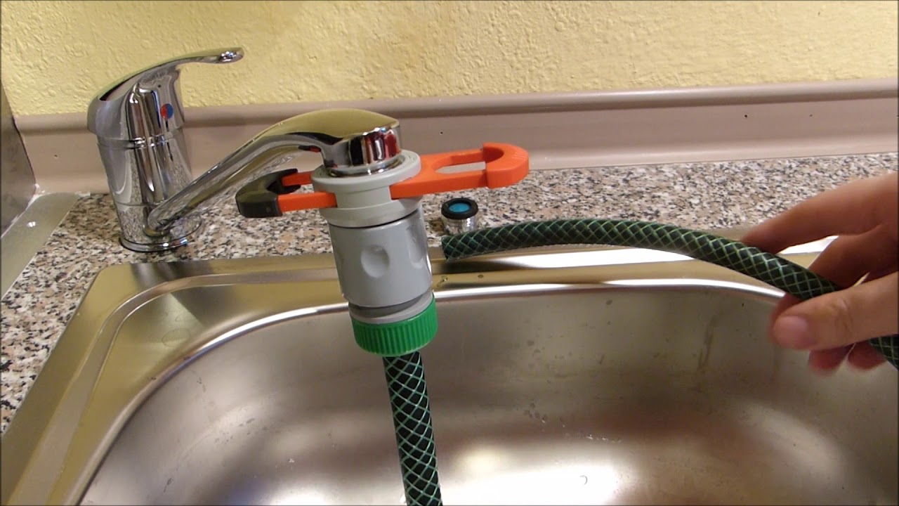 Anleitung: Gartenschlauch an Wasserhahn von Waschbecken oder Spülbecken anschließen