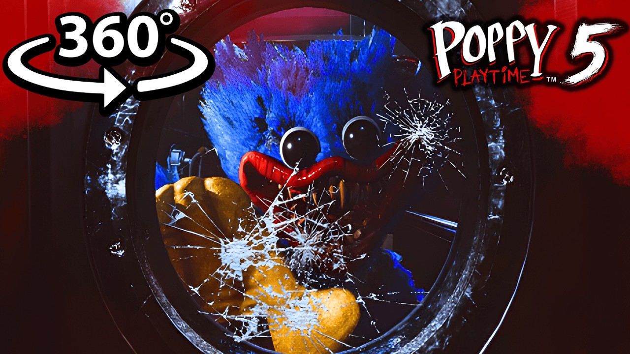 360° Withered HUGGY CHASES YOU! Poppy Playtime Chapter 5 in VR