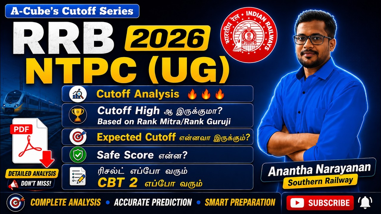 RRB NTPC UG 2026 Expected Cutoff | Chennai Region | CBT-2 Safe Score | Complete Analysis