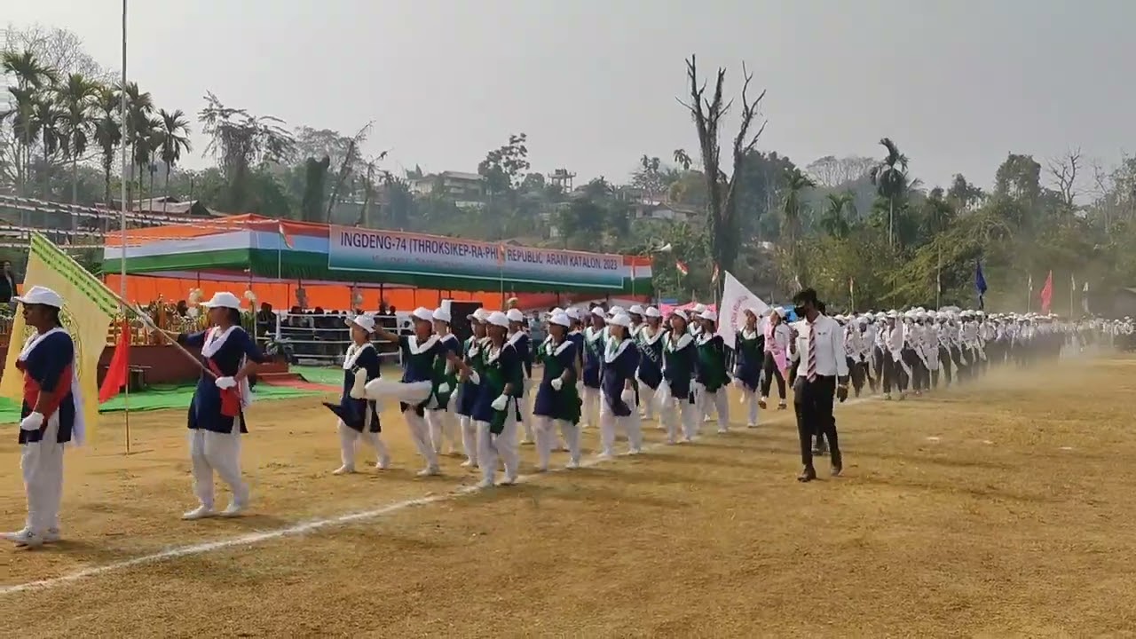 74th Republic Day celebration Grand parade held at Diphu Govt. Boys field.