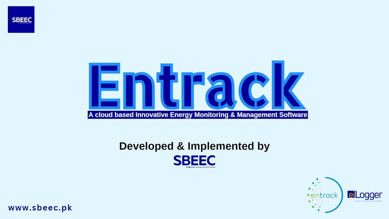 Entrack | cloud-based energy monitoring & management software by SBEEC | www.sbeec.pk