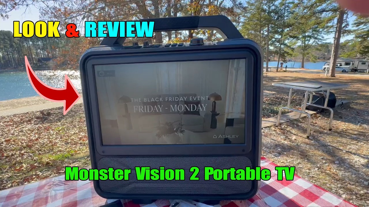 Обзор портативного телевизора Monster Vision 2 | 15,6-дюймовый дисплей и динамики мощностью 60 Вт...