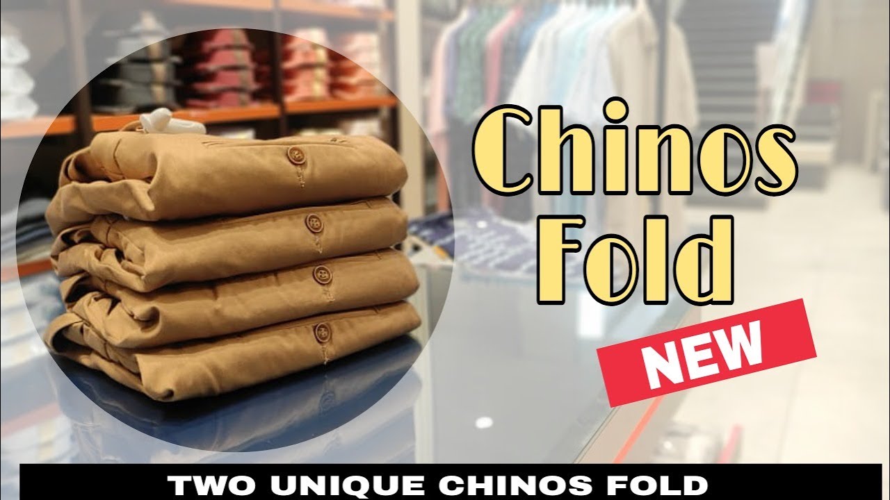 How to fold chinos । Trouser folding style for showroom । Chinos display । new chinos folding
