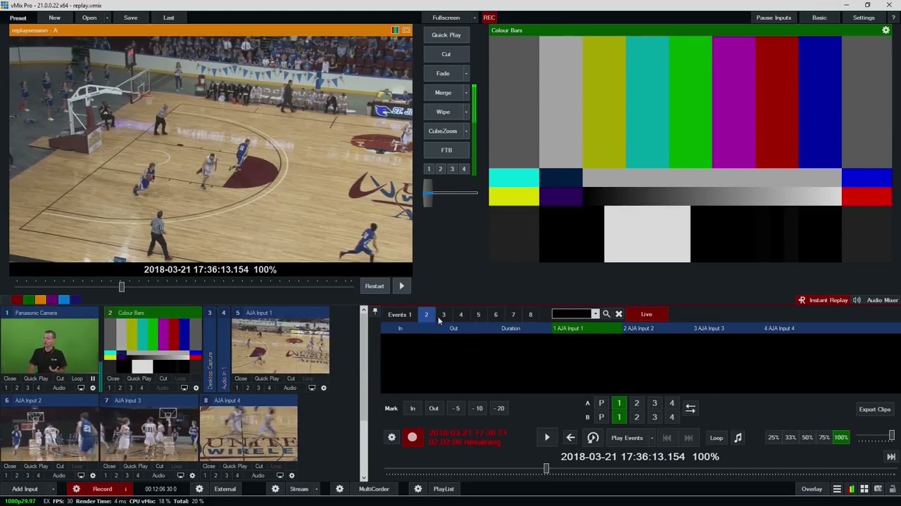 how to replay in vmix