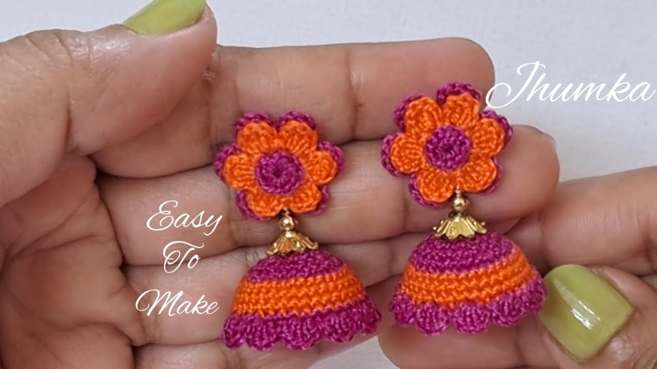 CROCHET JHUMKA | BEAUTIFUL EARRINGS | VERY EASY PATTERN