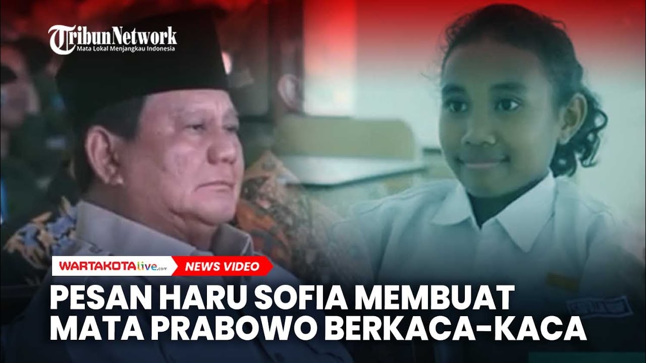 Pesan Haru Sofia dari Kupang Membuat Mata Prabowo Berkaca-kaca