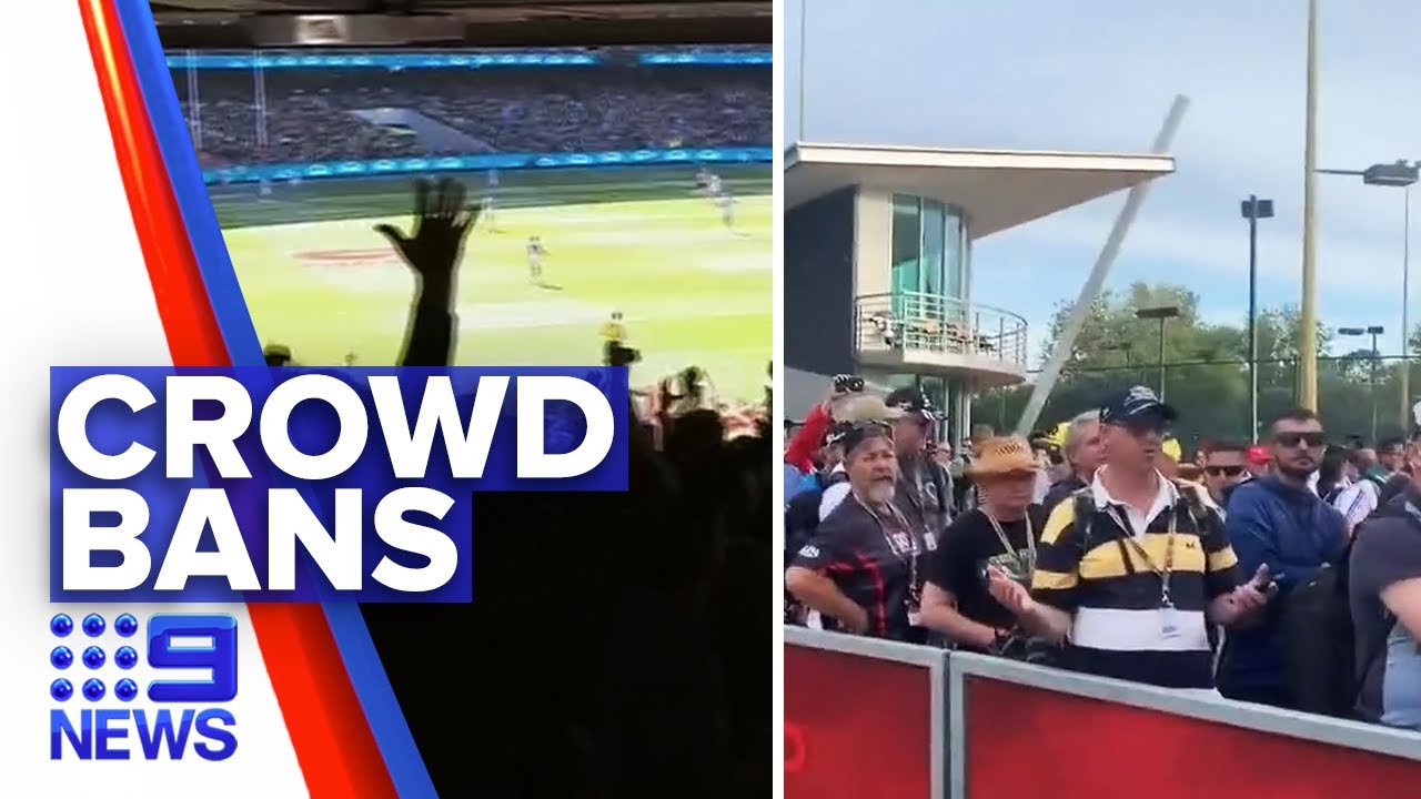 Coronavirus: Government clampdown cancels major sporting events | Nine News Australia