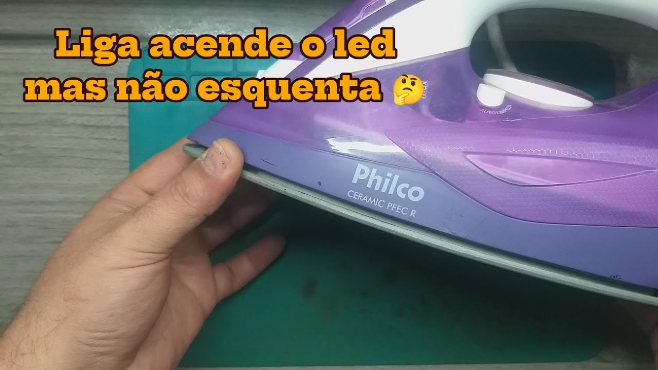 Ferro de passa Philco Ceramic Modelo PFEC R  Liga o Led mas não esquenta.