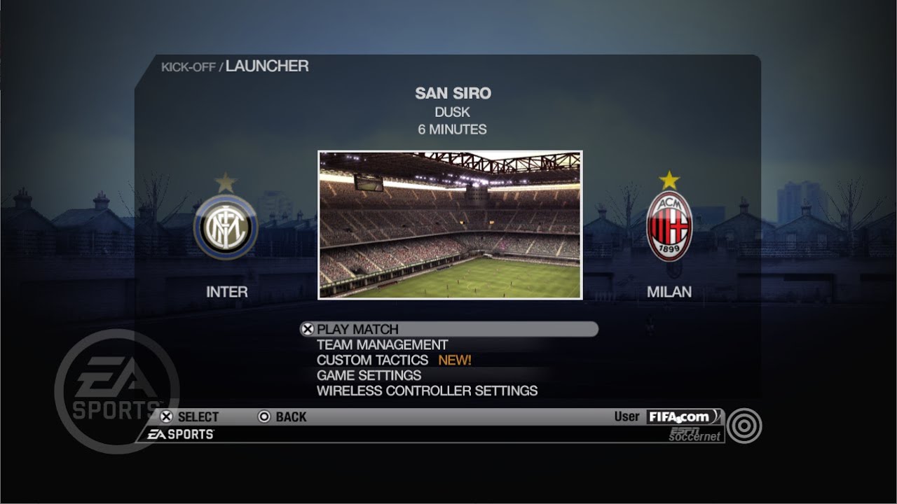 FIFA 09 (2009) - Inter Milan vs AC Milan - Gameplay PS3 HD [RPCS3]