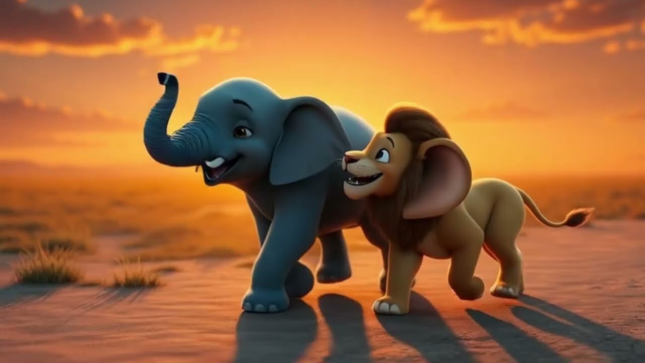 हाथी और शेर की सच्ची दोस्ती 🐘🦁 | Emotional Jungle Story | Kids Moral Story