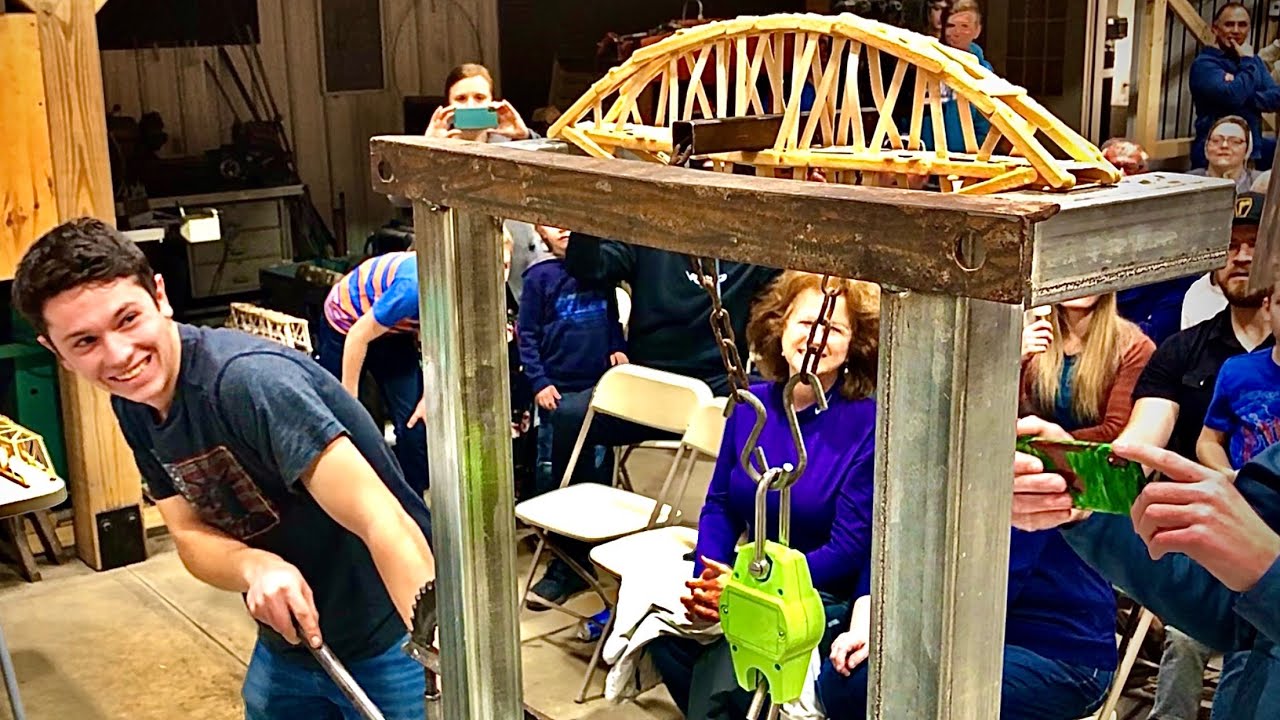 Huge popsicle bridge contest! Steel hook bends and SCALES MAX OUT!