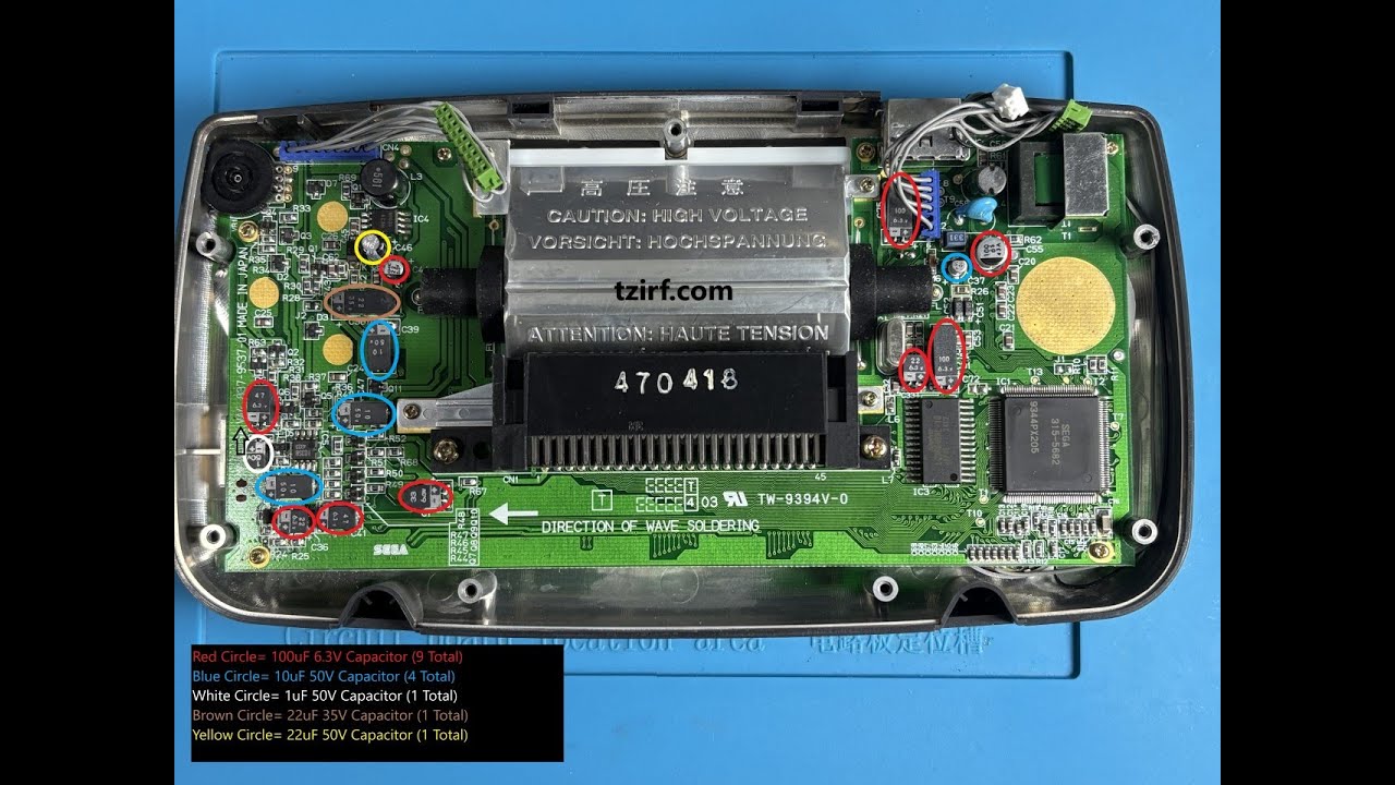 How to Recap a Sega Game Gear VA4 Motherboard