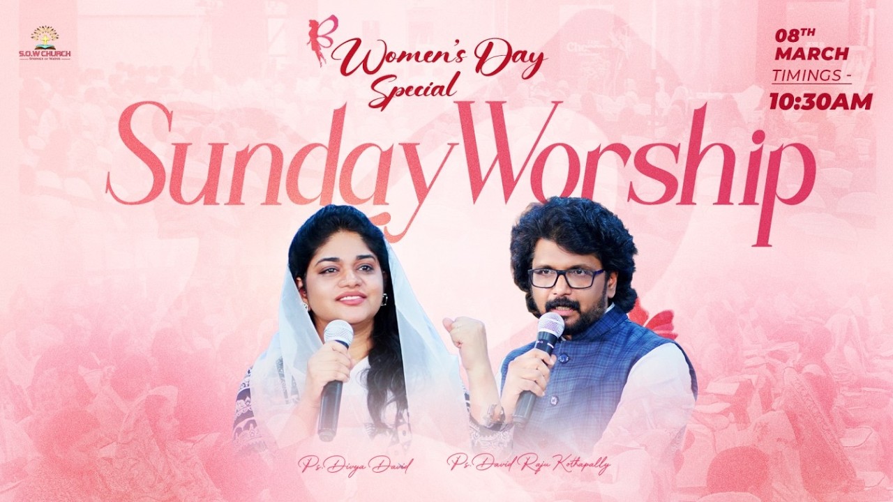 Sunday Telugu Worship || 08th March 2026 || Ps.Divya David || Ps.David Raju #sundayservice