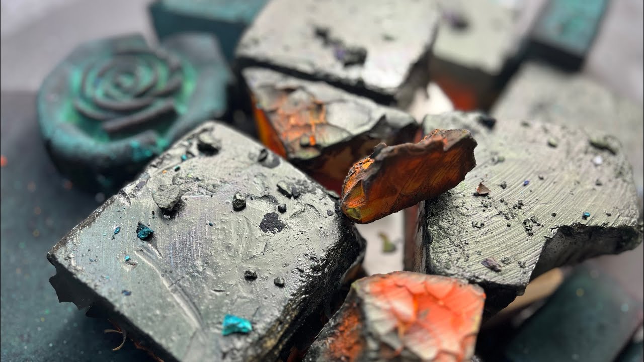 Geko Green🦎 Dyed Gym Chalk | ASMR | Satisfying