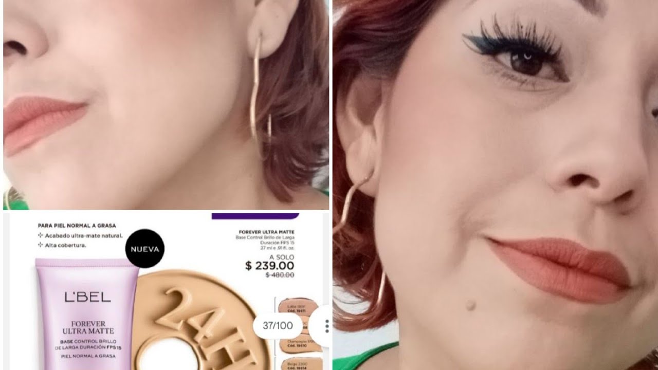 L'BEL LINEA FOREVER ULTRA MATTE / BASE DE MAQUILLAJE*POLVO COMPACTO*RUBOR Probando Productos Nuevos
