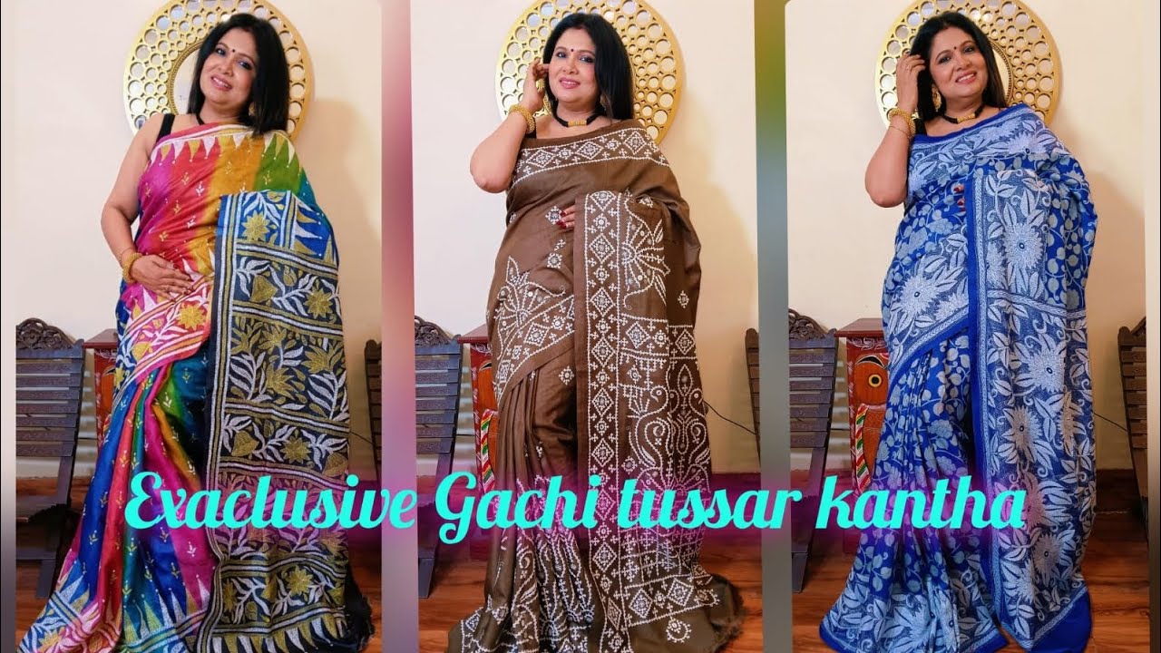 Эксклюзивная ткань Pure Gachi от Gachi Tussar Kantha (без слияния) от Amritas Creation. Подробнос...