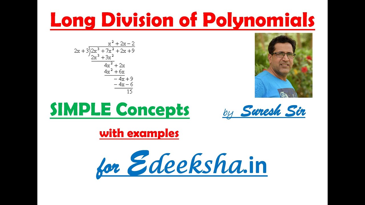 Long division of polynomials