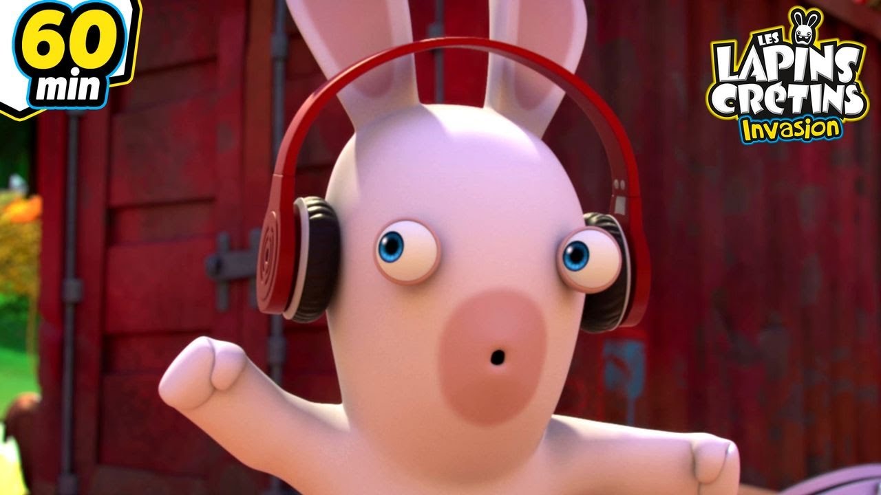 La Chanson des Lapins | Les Lapins Crétins Invasion - Compilation 1H | Animaj Kids